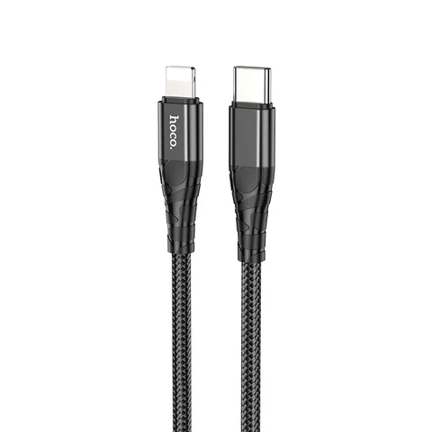 Cáp Sạc Nhanh Hoco DU02 Max Type-C to L PD 20W, Dây Bọc Dù Nylon, Hợp Kim Nhôm, Truyền Dữ Liệu Ổn (P134145)