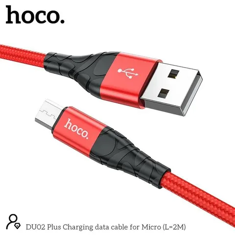 Cáp Sạc Nhanh DU02 Plus Charging data cable 2M, Dây Bọc Dù Chống Gãy, Hỗ Trợ Sạc & Truyền Dữ Liệu (P134129)