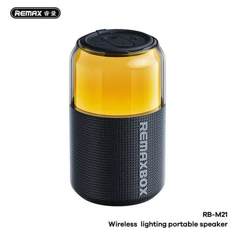 Loa Bluetooth REMAX RB-M21 Đèn RGB Nhảy Theo Nhạc, Thiết Kế Lon Nước Độc Đáo, Pin 1800mAh Tiện Lợi. (P133749)
