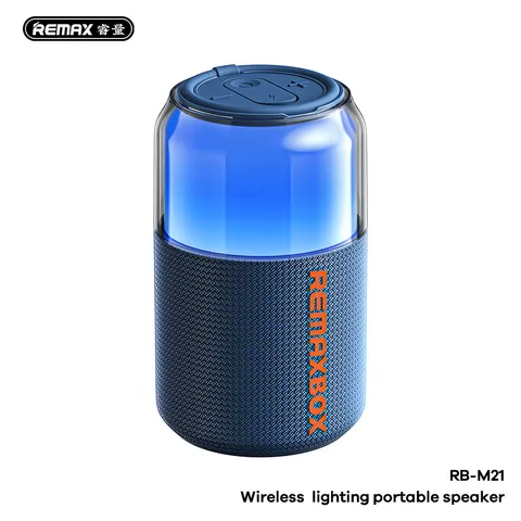 Loa Bluetooth REMAX RB-M21 Đèn RGB Nhảy Theo Nhạc, Thiết Kế Lon Nước Độc Đáo, Pin 1800mAh Tiện Lợi. (P133749)