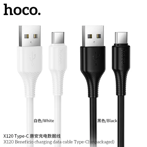Cáp Hoco X120 Beneficio - 2.4A Truyền Dữ Liệu Ổn Định, Dây PVC Bền Bỉ Chống Rối, Dài 1M (P133447)