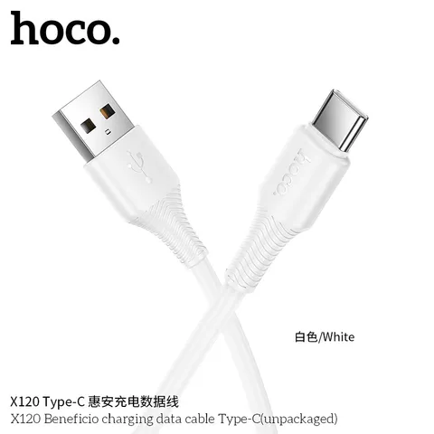 Cáp Hoco X120 Beneficio - 2.4A Truyền Dữ Liệu Ổn Định, Dây PVC Bền Bỉ Chống Rối, Dài 1M (P133447)