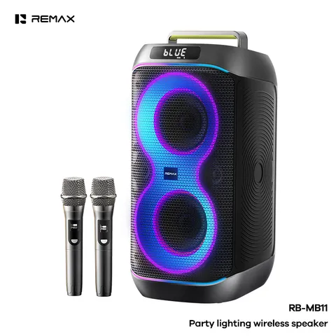 Loa Karaoke REMAX RB-MB11 80W Kèm 2 Micro Không Dây Bluetooth 6.0 Đèn LED Party Âm Thanh Sống Động (P133417)