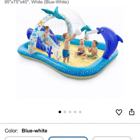 Bể bơi đa năng ANDOLA, tích hợp cầu trượt, vòi phun nước,nhà bóng (Amazon Mỹ 3tr5) (P133399)