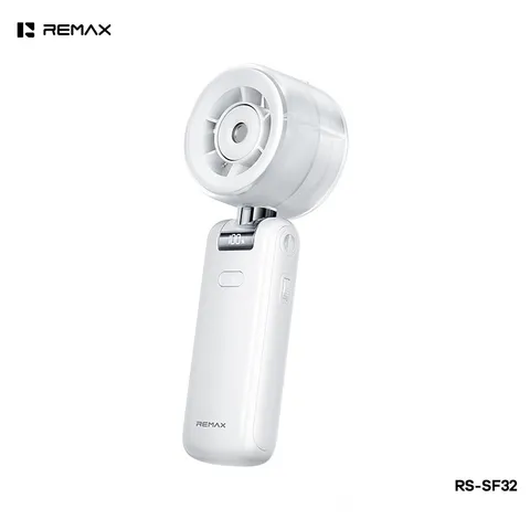 Quạt Cầm Tay Phun Sương REMAX RS-SF32  Làm Mát Nhanh, Pin 3600mAh, Gập Gọn Có Màn Hình Hiển Thị (P133357)