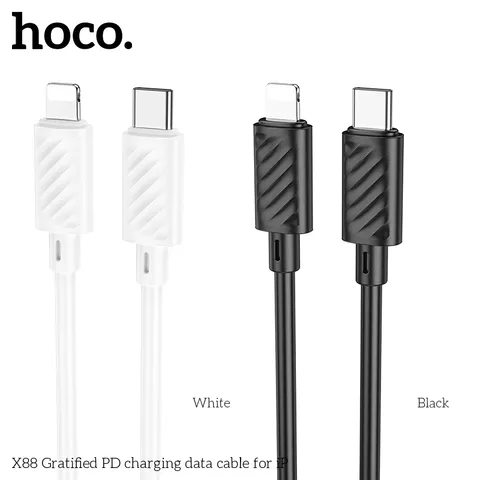 Cáp Sạc Nhanh Hoco X88 C To C 60W / C To iP PD20W Dây 1M Sạc Nhanh Truyền Dữ Liệu Ổn Định (P133354)