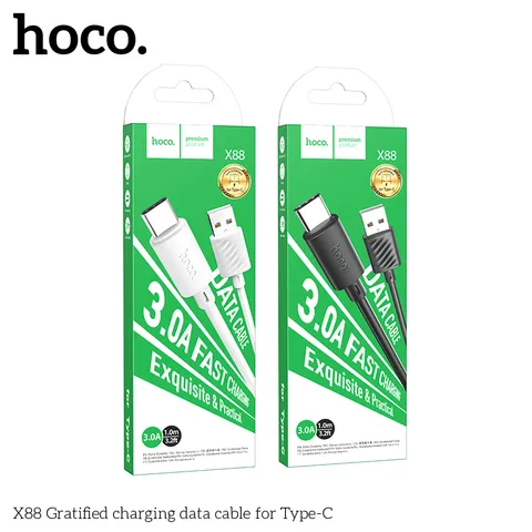 Cáp Sạc Hoco X88 1M 2.4A Truyền Dữ Liệu Ổn Định, Chất liệu PVC dẻo dai, Chống Rối, Chống Gãy Đầu Cáp (P133351)