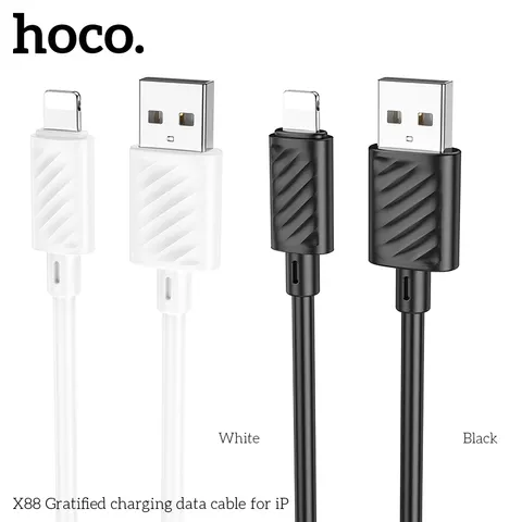 Cáp Sạc Hoco X88 1M 2.4A Truyền Dữ Liệu Ổn Định, Chất liệu PVC dẻo dai, Chống Rối, Chống Gãy Đầu Cáp (P133351)
