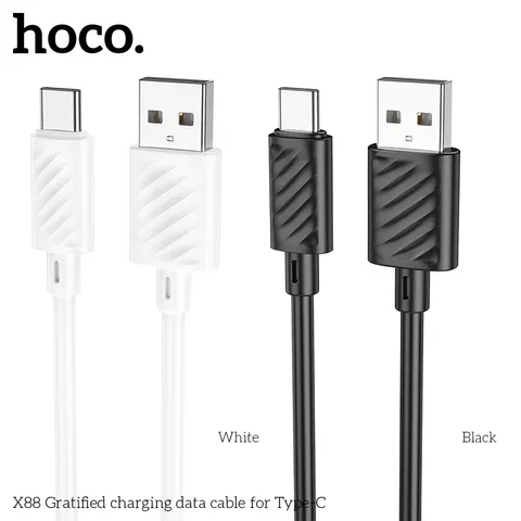 Cáp Sạc Hoco X88 1M 2.4A Truyền Dữ Liệu Ổn Định, Chất liệu PVC dẻo dai, Chống Rối, Chống Gãy Đầu Cáp (P133351)