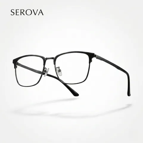 Kính mắt Titanium cao cấp hãng SEROVA SP321, gọng kính cận, chất liệu Titan siêu nhẹ (P133148)