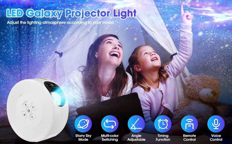 Đèn chiếu sao Galaxy YOTUTUN: 30+ chế độ, nháy theo nhạc, remote, hẹn giờ, decor cực chill, an toàn (P133051)