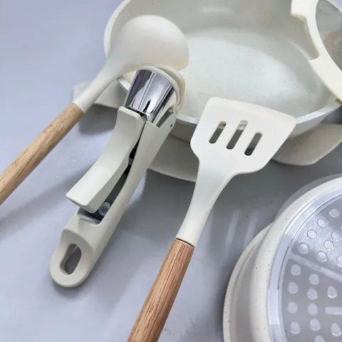 ✅ TR/GD- Bộ 3 nồi chảo UCC LIFE màu trắng (P133038)