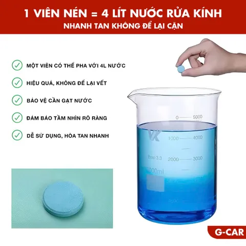 VIÊN SỦI RỬA KÍNH Ô TÔ ĐẬM ĐẶC – SẠCH KÍNH NHANH, LÁI XE RÕ TẦM NHÌN (BẢN MỚI 2026) (P132020)