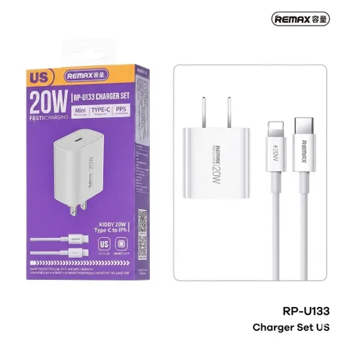 Bộ Sạc Nhanh REMAX RP-U133 Royal Charge 20W -Sạc Nhanh Chuẩn Công Nghệ Mới -– Hiệu Suất Mạnh Mẽ Ổn Đ (P131927)