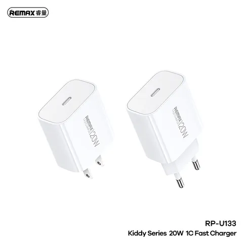 [FREE VAT] Củ Sạc Nhanh REMAX RP-U133 (US-EU) Supreme Charge – Công Nghệ Sạc Nhanh 20W (P131921)