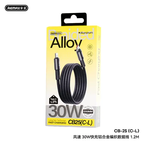 [VAT FREE] Cáp bọc dù 30w REMAX CB25 C-L & C-C sạc nhanh và truyền dữ liệu 1.2M (P131916)