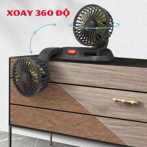 Quạt Máy Mini G-CAR Cổng USB 5V Xoay 360 độ Dùng Trên Ô Tô, Bàn Làm Việc, Bàn Học,… (P131751)