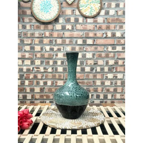 Bình hoa dáng tỏi cổ nhỏ cao 36cm gốm sứ Bát Tràng, cắm đào, lựu, tuyết mai đẹp, decor nhà xinh, sản phẩm cao cấp