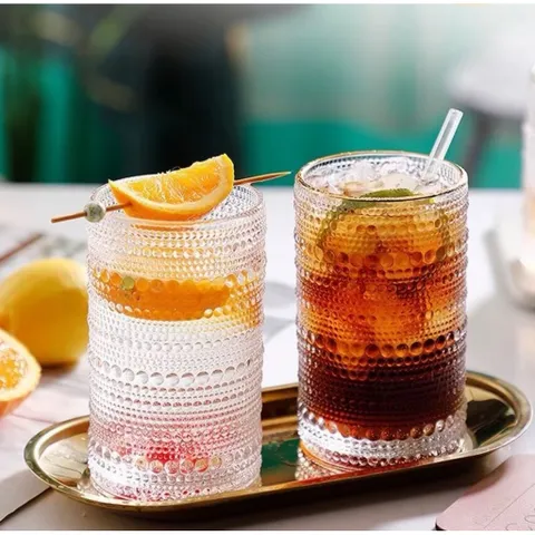 Ly thuỷ tinh/ Cốc thuỷ tinh chấm bi dung tích 440ml chịu nhiệt tốt