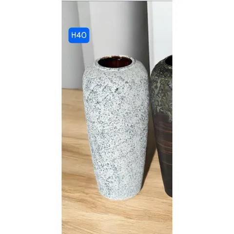 Bình hoa dáng bom cao 40cm cắm hòa, cành đào, lựu tết mộc ganh Gốm Plus, bom chân vuông Bát Tràng cắm tuyết mai