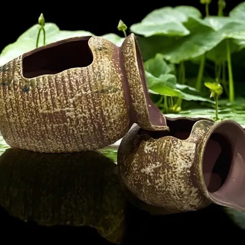 (Nhiều màu) - Combo 2 Bình gốm thác nước lọc thác bể cá trồng cây thủy sinh, phụ kiên bể cá, trang trí, trồng cây