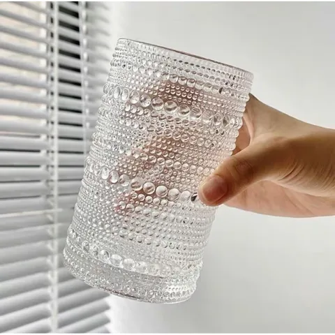Ly thuỷ tinh/ Cốc thuỷ tinh chấm bi dung tích 440ml chịu nhiệt tốt