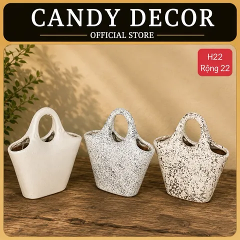 Làn quai cao 22cm, rộng 22cm bình hoa Bát Tràng cắm hoa, decor, làm quà tặng phong cách châu Âu hiện đại
