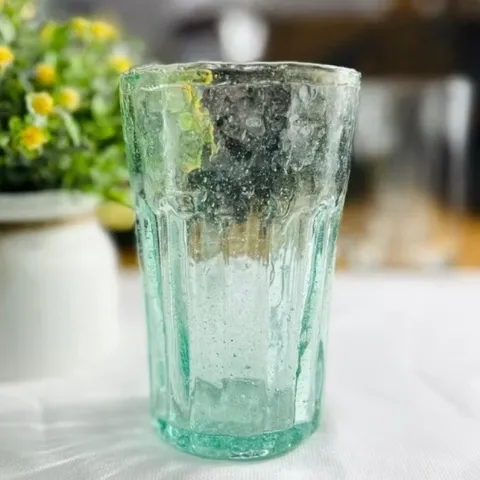 (HOẢ TỐC - MUA 10 TẶNG 2) Cốc ly thủy tinh uống bia hơi vại Hà Nội tạo bọt màu xanh dung tích 200ml và 360ml Hàng loại 1