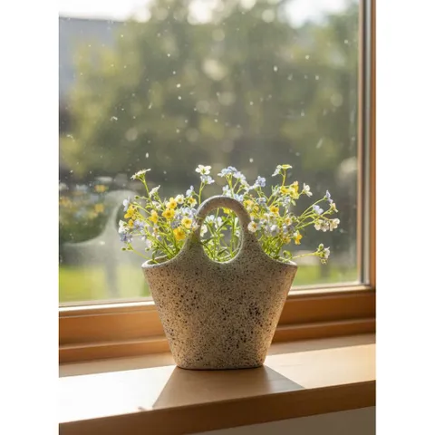 Làn quai cao 22cm, rộng 22cm bình hoa Bát Tràng cắm hoa, decor, làm quà tặng phong cách châu Âu hiện đại