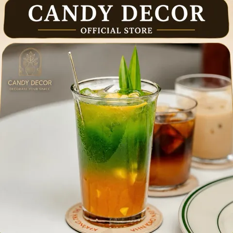 Ly thuỷ tinh/ Cốc thuỷ tinh miệng loe dáng lùn dung tích 350ml và 370ml