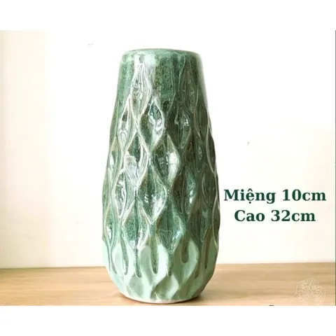 Bình hoa dáng bom cao 32cm hàng gốm sứ Bát Tràng phù hợp cắm hoa tuylip và các loại hoa rất đẹp và sang