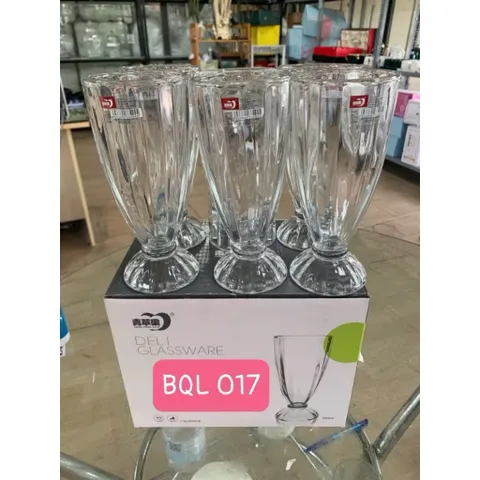 Ly Sinh Tố Thủy Tinh Dáng Sọc Dung Tích 310ml và 340ml Chịu Nhiệt Tốt