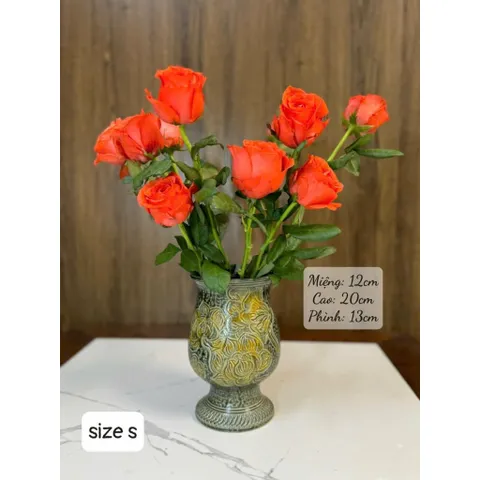 Bộ Sưu Tập lọ bình hoa men lam chảy gốm sứ Bát Tràng cao cấp decor trang trí nhà