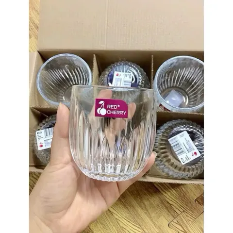 Set 6 ly thuỷ tinh/ cốc thuỷ tinh hãng Red Cherry dung tích 260ml chịu nhiệt tốt, sang trọng, cao cấp