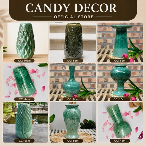 Bình hoa màu men hoả biến hàng gốm sứ Bát Tràng trang trí phòng khách, decor, làm quà tặng