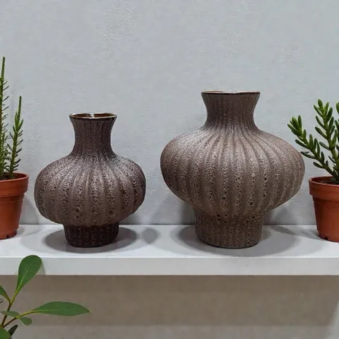(Nhiều Màu) - Bình Gốm Dáng Đèn Lồng Gốm Sứ Bát Tràng Cao Cấp Cắm Hoa Bày Ban Trang Trí Decor Phòng Khách Cắm Tuyết Mai