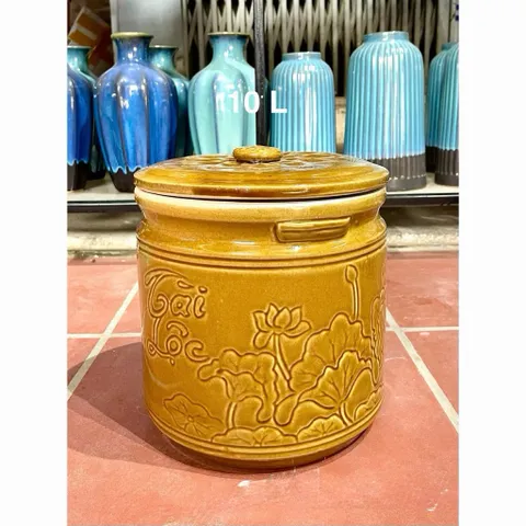 Vại Sành Muối Dưa Cà, Hũ Đựng Gạo Bát Tràng Cao Cấp, hũ sành có 4 size muối dưa cà, kim chi, dưa hành, an toàn lành tính