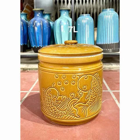 Vại Sành Muối Dưa Cà, Hũ Đựng Gạo Bát Tràng Cao Cấp, hũ sành có 4 size muối dưa cà, kim chi, dưa hành, an toàn lành tính