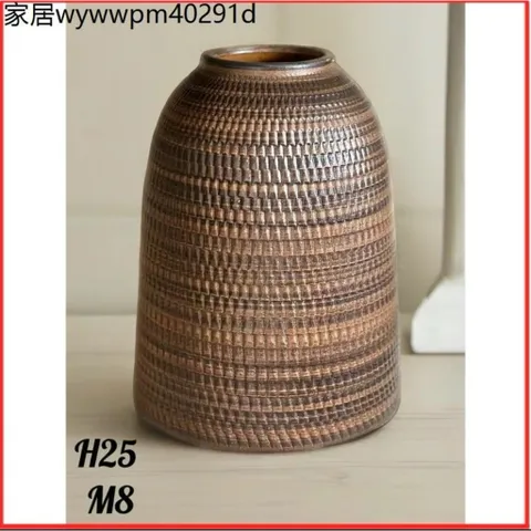 Lọ Hoa, Bình Cắm Hoa Dáng Chuông Men Nâu Mộc 25cm và 30cm Gốm Sứ Bát Tràng