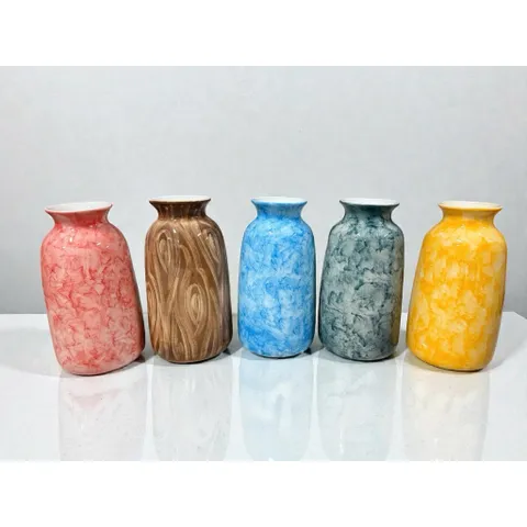 Bình hoa lọ hoa dáng đu đủ miệng loe MEN CẨM THẠCH cao 25cm gốm sứ Bát Tràng, decor nhà cửa, bàn làm việc, làm quà tăng