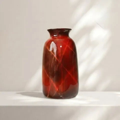 Bình hoa lọ hoa dáng đu đủ miệng loe MEN CẨM THẠCH cao 25cm gốm sứ Bát Tràng, decor nhà cửa, bàn làm việc, làm quà tăng