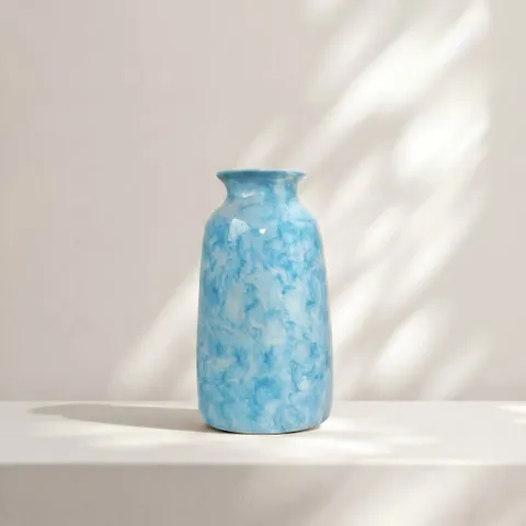 Bình hoa lọ hoa dáng đu đủ miệng loe MEN CẨM THẠCH cao 25cm gốm sứ Bát Tràng, decor nhà cửa, bàn làm việc, làm quà tăng