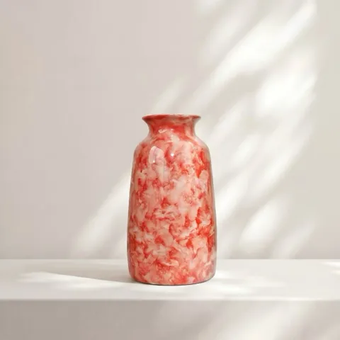 Bình hoa lọ hoa dáng đu đủ miệng loe MEN CẨM THẠCH cao 25cm gốm sứ Bát Tràng, decor nhà cửa, bàn làm việc, làm quà tăng