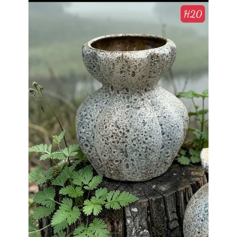 Bình Hoa Dáng Túi Cao 20cm Lọ Hoa Decor Xinh Xắn Gốm Sứ Bát Tràng
