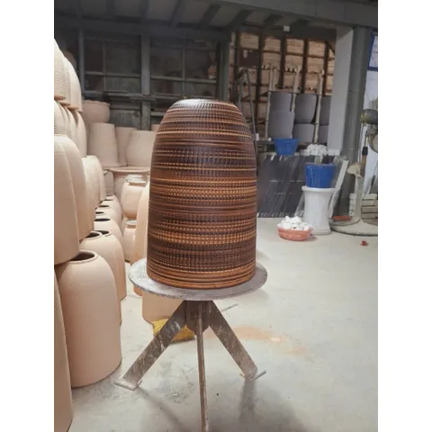 Bình hoa dáng CHUÔNG Bát Tràng màu NÂU VINTAGE phù hợp các loại hoa decor, trang trí nhà xinh sang