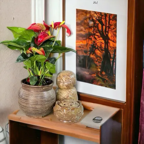 Bình Hoa Gốm Sứ Bát Tràng Dáng Bát Tròn Cao 16cm Cắm Hoa Decor Bàn Làm Việc Trang Trí Nhà Cửa Làm Quà Tặng