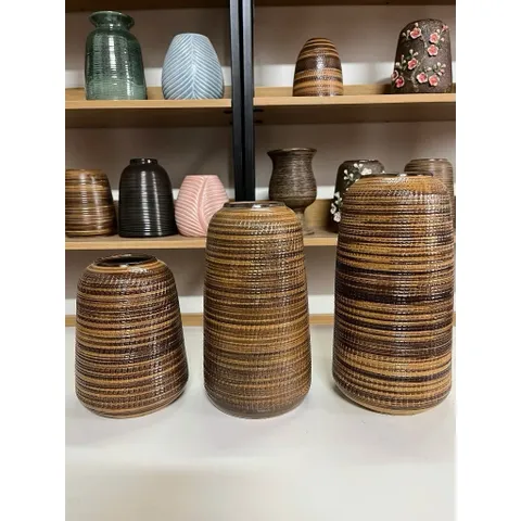 (Nhiều màu) - Bình hoa dáng đu đủ gốm sứ Bát Tràng có 3 size sắc nét | decor phòng khách-trưng lên ban thần tài tổ tiên