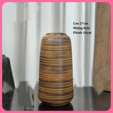 (Nhiều màu) - Bình hoa dáng đu đủ gốm sứ Bát Tràng có 3 size sắc nét | decor phòng khách-trưng lên ban thần tài tổ tiên