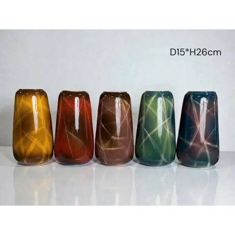 Bình hoa lọ hoa DÁNG ĐU ĐỦ MEN CẨM THẠCH cao 26cm Bát Tràng cao cấp decor nhà sang làm quà tặng