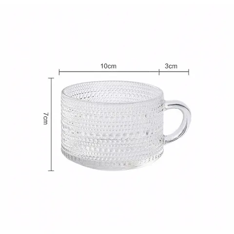 Ly thuỷ tinh/Cốc thuỷ tinh hoạ tiết mặt trời, kim cương chịu nhiệt cao cấp dung tích 450ml